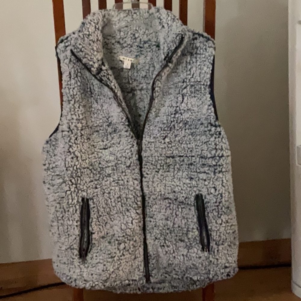 Style Link Miami Gray Sherpa Vest